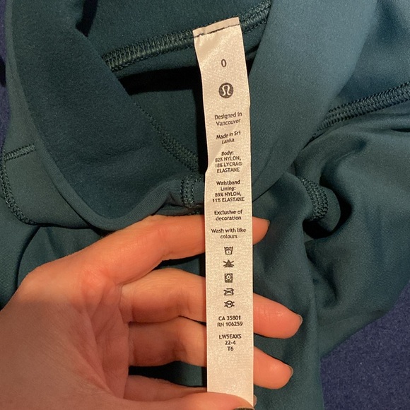 NWT Lululemon Fast and Free High-Rise Fleece Tight 28" in Green Jasper, Size 0 - Picture 10 of 10